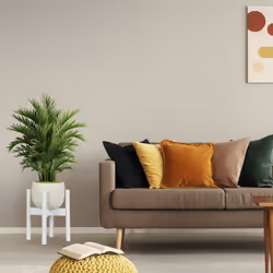 Support pour fleurs en bambou, réglage individuel, pots de fleurs jusqu'à 32 cm, présentoir, h: 35,5 cm, blanc - Relaxdays