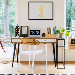 Relaxdays - Porte-revues 3 compartiments, Trieur documents bambou, bureau format A4 journaux, 30 x 28 x 26,5 cm, nature