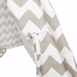 Tente de jeu pour enfants, Tipi intérieur extérieur tente Indien Wigwam, HxlxP:160 x 115 x 115 cm, blanc/gris - Relaxdays - Vue supplémentaire 7