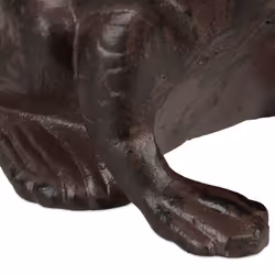 Relaxdays - figurine de jardin grenouille, assise, en fonte, apparence antique, étanche, figurine de grenouille, marron - Vue supplémentaire 6