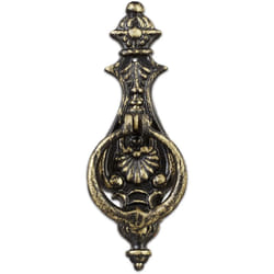Relaxdays - Heurtoir de porte antique, Anneau de frappe pour porte, style rustique, fonte de fer, 24x8,5x3 cm, noir/bronze