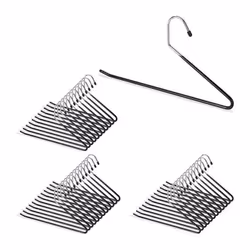 Cintres à pantalon lot de 36 revêtement pvc antidérapant peu encombrants porte-pantalons 35 cm en métal noir