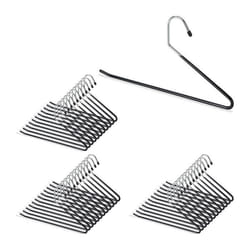 Cintres à pantalon lot de 36 revêtement pvc antidérapant peu encombrants porte-pantalons 35 cm en métal noir