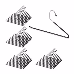 Cintres à pantalon lot de 48 revêtement pvc antidérapant peu encombrants porte-pantalons 35 cm en métal noir