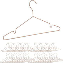 Relaxdays - Cintres à vêtements, lot de 40, rose doré encoches métal costume pantalons chemise, cuivre