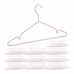 Cintres à vêtements en rose doré lot de 100 pour costume pantalons chemise 2 encoches en métal cuivre