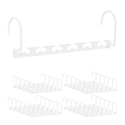 Cintre gain de place métal lot de 24 cintre magique organiseur armoire crochet mobile 26 cm blanc