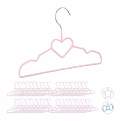Cintres enfants lot de 40 cintres bébé décoratif chemises forme originale fer PVC 30 cm coeur