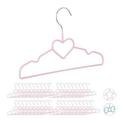 Cintres enfants lot de 40 cintres bébé décoratif chemises forme originale fer PVC 30 cm coeur