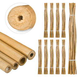 Relaxdays - 250x Tiges en bambou 150 cm, en bambou naturel, bâtons en bambou comme tuteur ou décoration, pour bricoler, nature