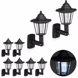 Apportez un éclairage agréable dans votre jardin avec les appliques murales solaires par lot de 8. Les lampes de jardin LED p ...