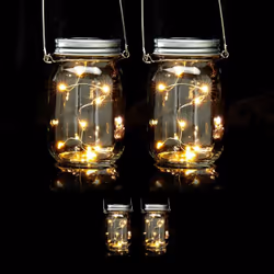 Les lampes solaires en verre seront du plus bel effet suspendues sur une terrasse ou à un balcon. Elles s’allument automatiqu ...
