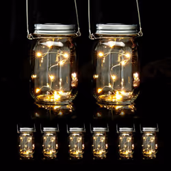 Les lampes solaires en verre seront du plus bel effet suspendues sur une terrasse ou à un balcon. Elles s’allument automatiqu ...