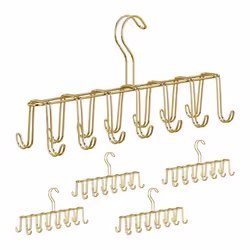 Porte-ceintures lot de 5 porte-cravates aussi pour foulards cintre en métal organiseur armoire 14 crochets doré