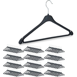 120x Cintres set cintre pantalon chemise jupe porte-cravate cintre plastique crochet rotatif, noir