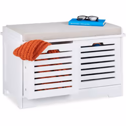 Description générale Le banc de lit combine style et fonctionnalité, offrant un espace de rangement pratique avec ses deux pa ...