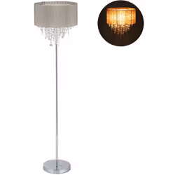 Cette lampe sur pied avec abat-jour assure un éclairage indirect idéal dans votre salon ou comme lampe droite de décoration p ...