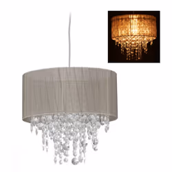 Cette lampe suspension avec abat-jour assure un éclairage idéal dans votre salon pour une ambiance agréable ou comme lampe de ...
