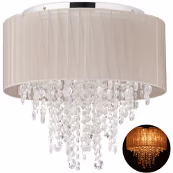 Cette lampe suspension avec abat-jour assure un éclairage idéal dans votre salon pour une ambiance agréable ou comme lampe de ...