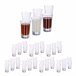 Verres à liqueur lot de 48 Verres à shots 4 cl Verres à digestif expresso schnaps shooters transparent