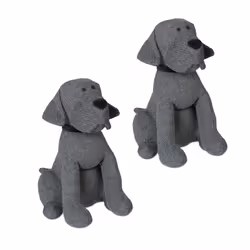 Ce butoir pour porte en tissu à motif de chevron élégant convainc par son design mignon à la forme d’un petit chien. Il est i ...