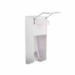 Relaxdays 10029927 Distributeur de savon 1 L Argent, Blanc