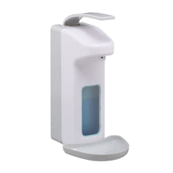 Distributeur de savon mural 1000 ml, désinfectant savon liquide, cabinet médical entreprise bureau, blanc - Relaxdays