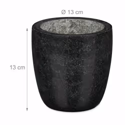 Relaxdays Mortier en granit avec pilon, robuste, pour épices, herbes, mortier en pierre polie, d. 13 cm, 500 ml, gris - Vue supplémentaire 4