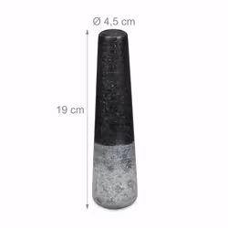 Relaxdays Mortier en granit avec pilon, robuste, pour épices, herbes, mortier en pierre polie, d. 13 cm, 500 ml, gris - Vue supplémentaire 5