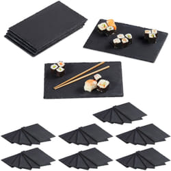 Assiettes en ardoise lot de 48 Planches en ardoise 30x20 cm Plateau de fromage ardoise