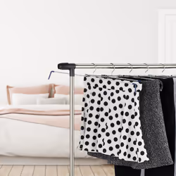 Cintres pantalons, lot de 10, antidérapants, pour jupes, tendeurs en spirale, largeur 30-50 cm, argenté/bleu - Relaxdays