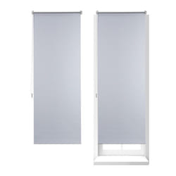 Store Enrouleur lot de 2 Thermique Chaînette latérale Fixation sans perçage 60 x 160 largeur tissu 56 cm blanc