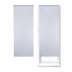 Store Enrouleur lot de 2 Thermique Chaînette latérale Fixation sans perçage 80x210 largeur tissu 76 cm blanc