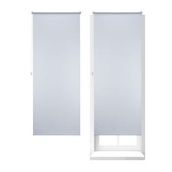 Store Enrouleur lot de 2 Thermique Chaînette latérale Fixation sans perçage 80x210 largeur tissu 76 cm blanc