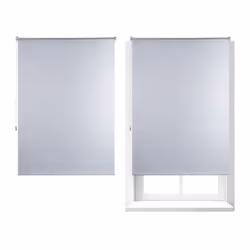 Store Enrouleur lot de 2 Thermique Chaînette latérale Fixation sans perçage 110x160 largeur tissu 106 cm blanc