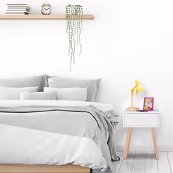 Relaxdays Table de nuit, scandinave, rétro, meuble d’appoint avec tiroir, HLP 55x42x30cm, chambre à coucher, blanc