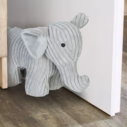 Relaxdays Elephant arrêt de porte Gris Polyester, Sable
