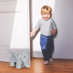 Relaxdays Elephant arrêt de porte Gris Polyester, Sable