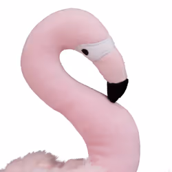 Relaxdays - Butoir de porte flamant rose, tissu, 23 cm de haut, lourd, pour le sol, intérieur, cale décorative, doux, rose