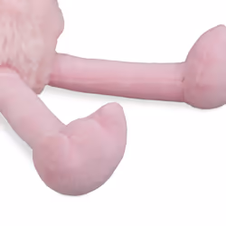 Relaxdays - Butoir de porte flamant rose, tissu, 23 cm de haut, lourd, pour le sol, intérieur, cale décorative, doux, rose