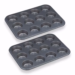 Relaxdays 10030825, Muffin mould, Rectangulaire, Surface plate, Gris, Acier au carbone, Gris