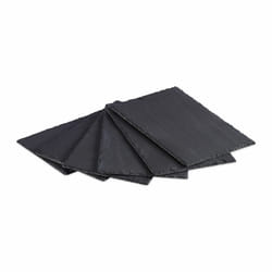 Relaxdays 4052025308797 assiette Assiette de service Rectangulaire Anthracite 6 pièce(s)
