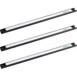Relaxdays - Bande magnétique, jeu de 3, pour outils, tringle magnétique, atelier, garage, bureau, 45 cm de long, en acier,