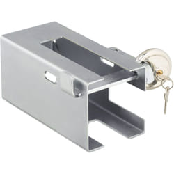 Relaxdays - Attache remorque, couplages habituels, antivol remorque, cadenas rond, pour valise, en acier, argenté
