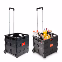 Ce chariot pliable est une aide très pratique lors de votre course. Il vous permet de ranger vos courses rapidement et facile ...