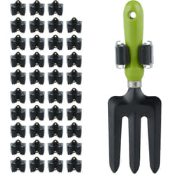 Porte-outils, lot de 40, rouleaux de caoutchouc à coincer, support balai mural universel, jardin,en fer gris