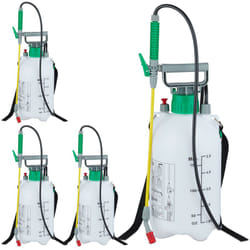Relaxdays - 4x Pulvérisateur à pression appareil lance tuyau ceinture 5 l, plante jardin, 3 bar, buse réglable, blanc