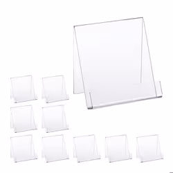 Support pour livre lot de 10 présentoir en acrylique A5 solide grands livres HxLxP: 15 x 15 x 115 cm transparent
