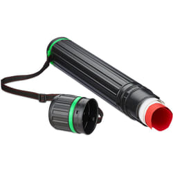Relaxdays - Tube de Transport télescopique en Plastique avec Sangle réglable et Couvercle à Visser, Noir, 64 à 100 cm, A0