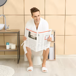 Relaxdays Porte-papier toilette, bois de noyer, montage mural ou sur pieds, rouleaux de rechange HLP 70x20x13 cm, nature